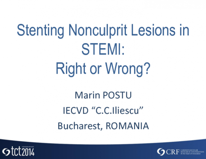 Case #2: Stenting Nonculprit Lesions in STEMI: Right or Wrong?