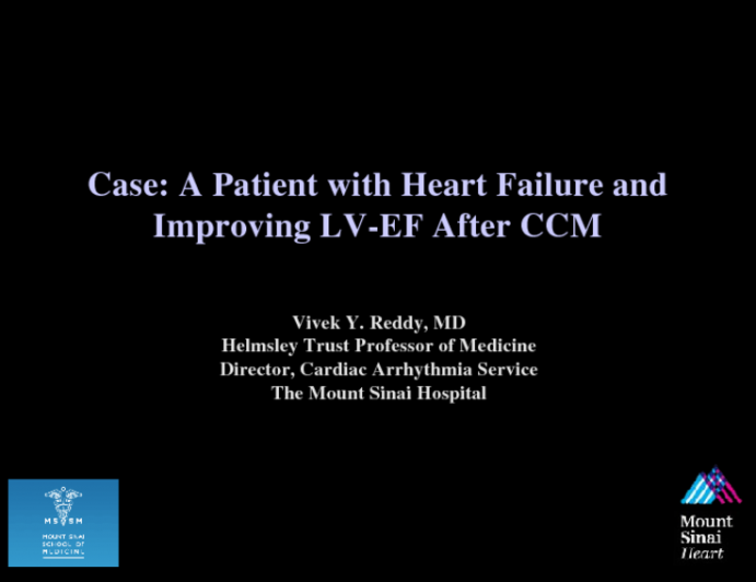 Case #3: A Patient with Heart Failure and Improving LV-EF After CCM