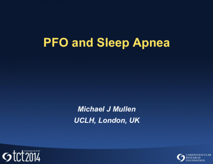 PFO and Sleep Apnea