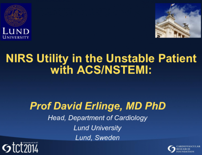 NIRS Utility in the Unstable Patient With ACS/NSTEMI