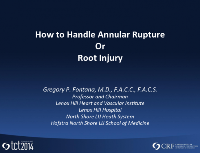 Case #10. How to Handle Annular Rupture or Root Injury