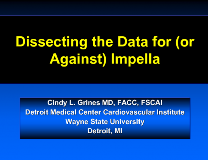 Cardiogenic Shock: Dissecting the Data for (or Against) Impella