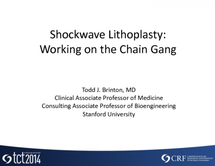 Shockwave Lithoplasty: Working on the Chain Gang