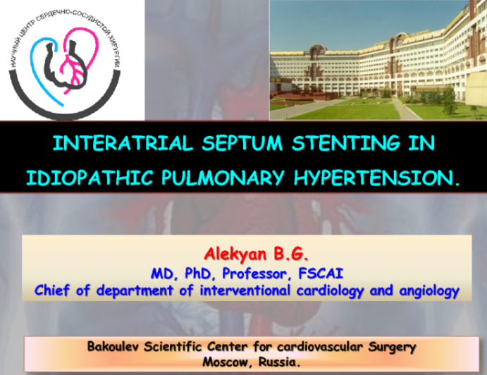 Interatrial Septum Stenting in Idiopathic Pulmonary Hypertension