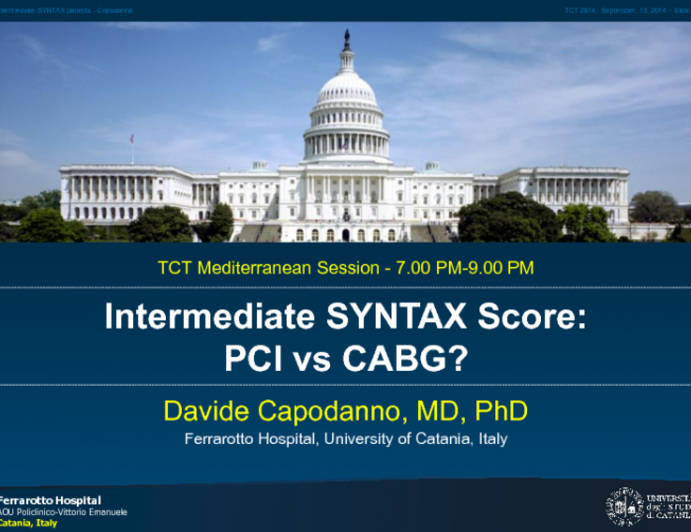 Intermediate Syntax Score: PCI vs CABG?