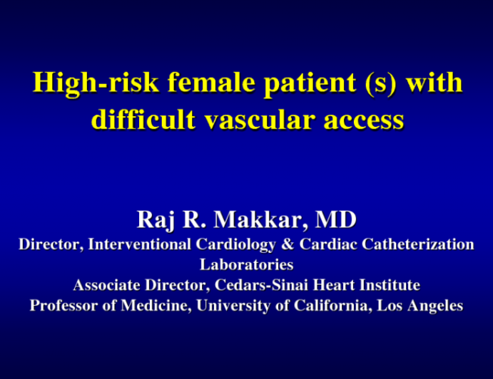 TAVR in a High-Risk Woman with Difficult Vascular Access