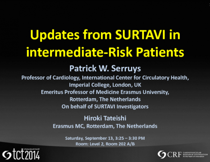 Updates from SURTAVI in Intermediate-Risk Patients