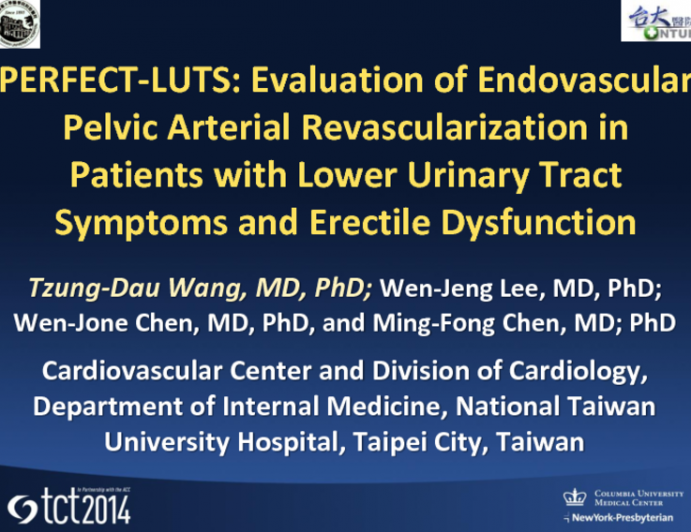 PERFECT LUTS Evaluation of Endovascular Pelvic Arterial