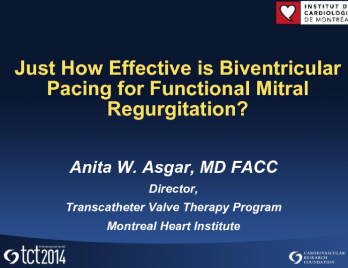 Just How Effective Is Biventricular Pacing for Functional Mitral Regurgitation?