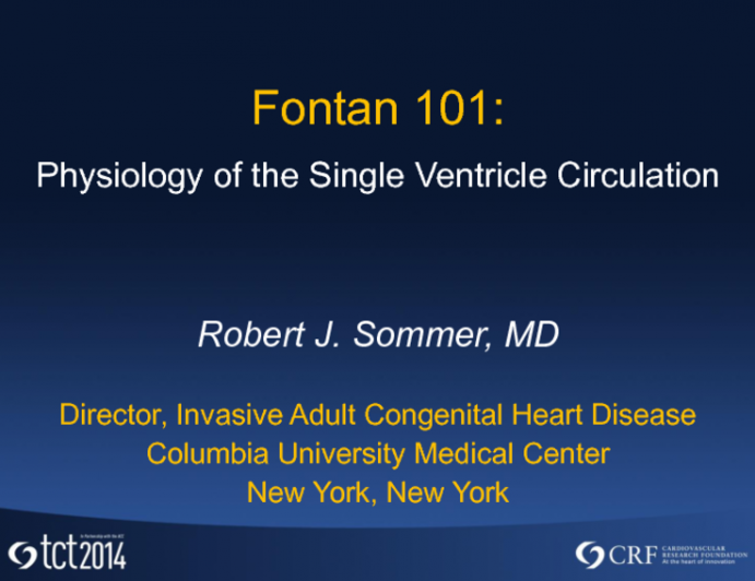 The Fontan Circulation 101