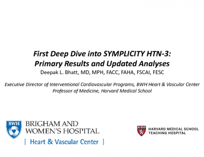 First Deep Dive into SYMPLICITY HTN-3: Primary Results and Updated Analyses