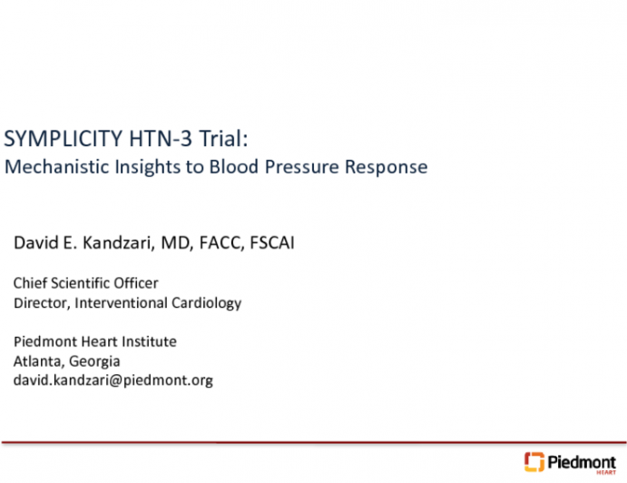 Second Deep Dive into SYMPLICITY HTN-3: Novel Mechanistic Insights from the Trial