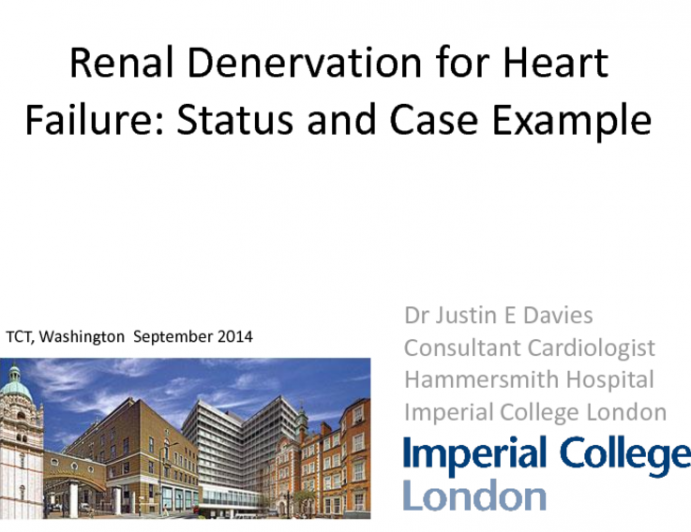 Renal Denervation for Congestive Heart Failure: Status and Case Example