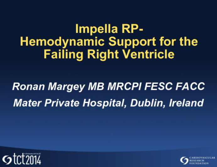 Impella RP: Hemodynamic Support for the Failing Right Ventricle