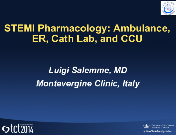 STEMI Pharmacology: Ambulance, ER, Cath Lab, and CCU