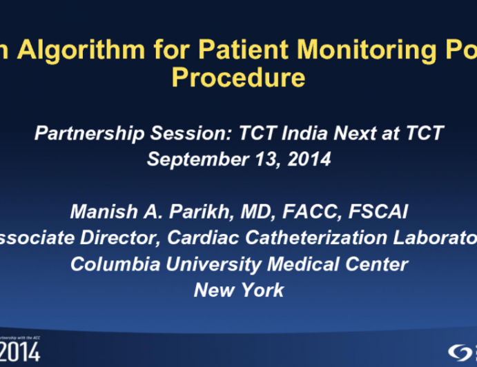 An Algorithm for Patient Monitoring Postprocedure