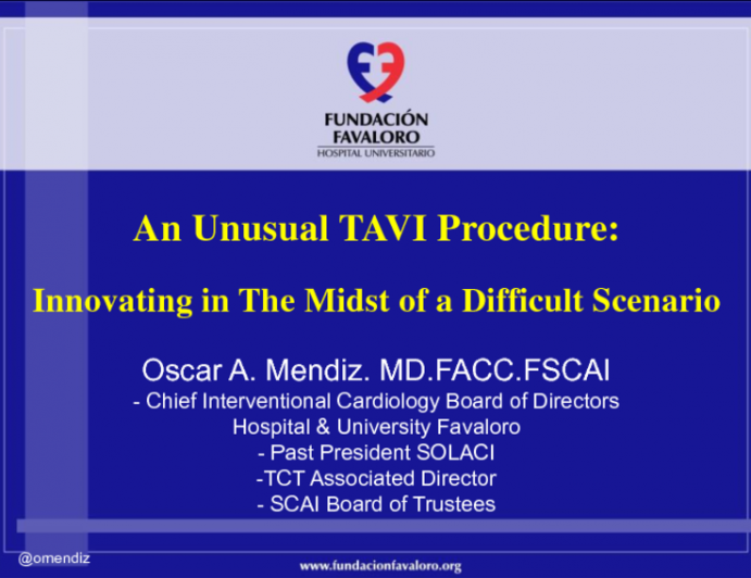 Case Presentation: An Unusual TAVI Procedure: Innovating in the Midst of a Difficult Scenario