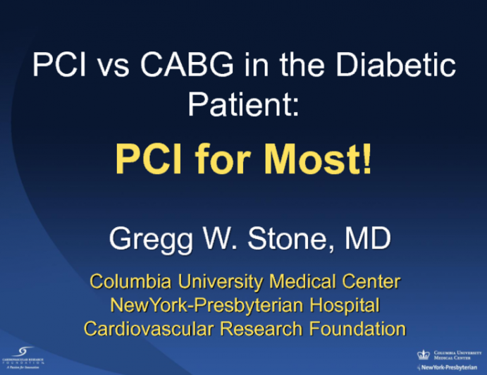 PCI vs CABG: PCI for Most!