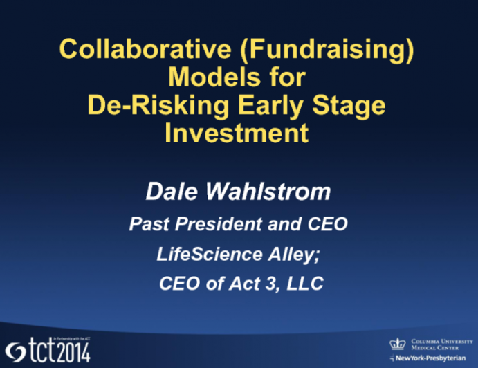 Collaborative Funding Models for De-Risking Investment in Early Stage Technologies