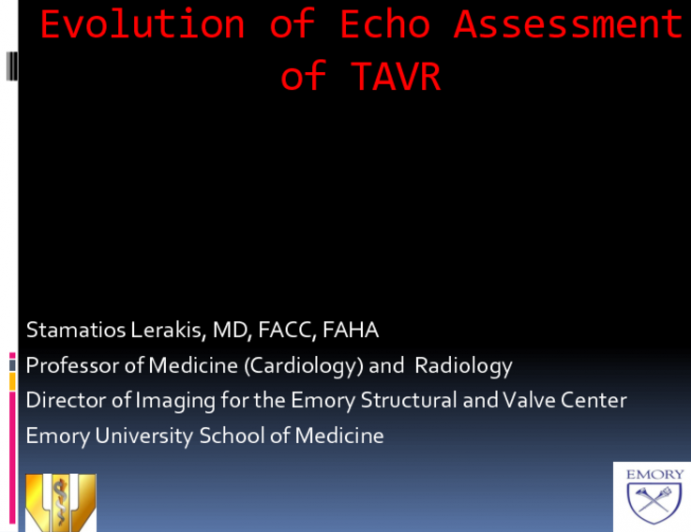 Evolution of Echo Assessment of TAVR