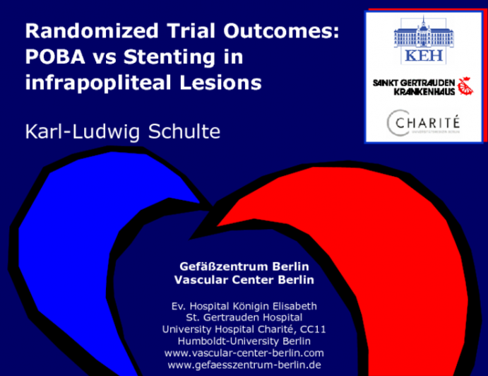 Randomized Trial Outcomes: POBA vs Stenting in Infrapopliteal Lesions