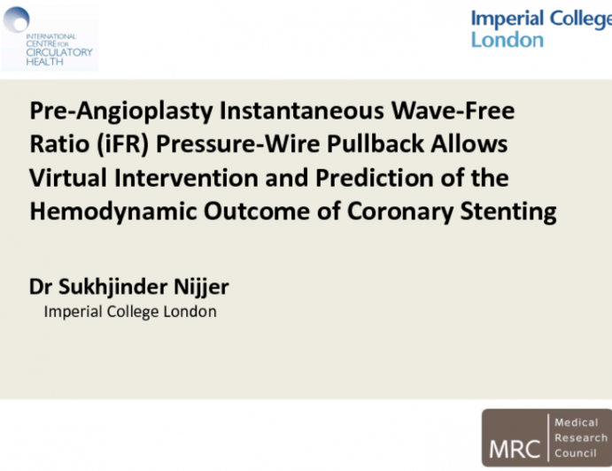 TCT 311: Pressure Wire Pullback Using the Instantaneous Wave-Free Ratio (iFR) Can Identify Stenoses and Predict the Improvement After Stenting