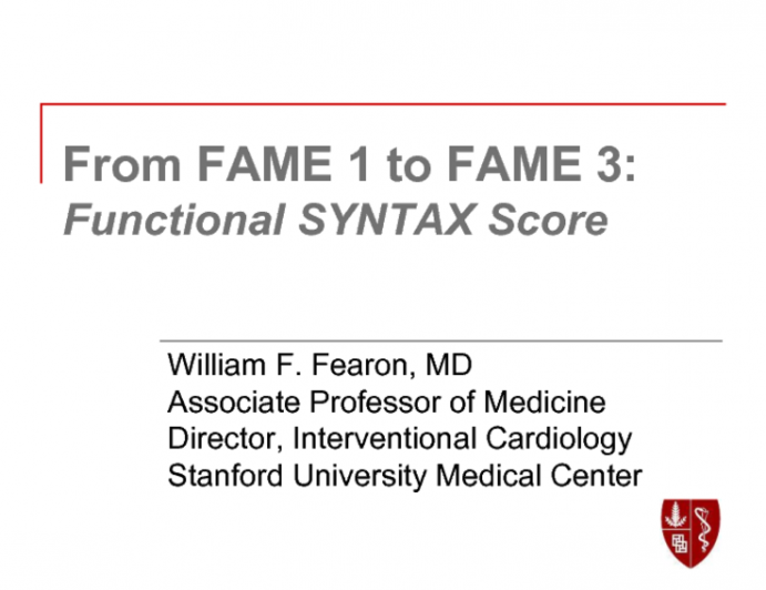 From FAME 1 to FAME 3: The Functional SYNTAX Score