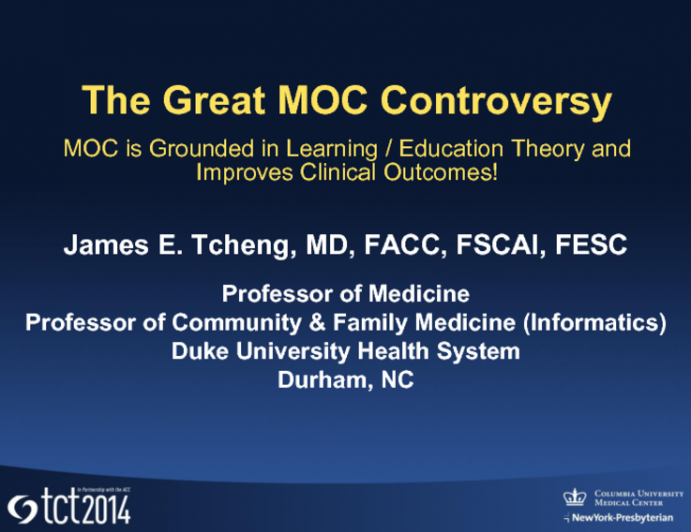 MOC is Grounded in Learning/Education Theory and Improves Clinical Outcomes!