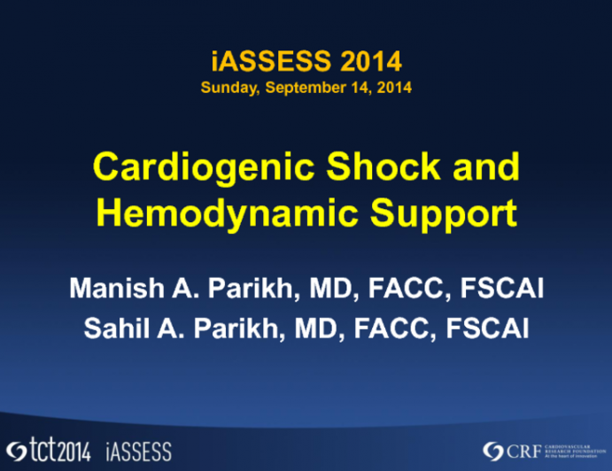 Cardiogenic Shock and Hemodynamic Support