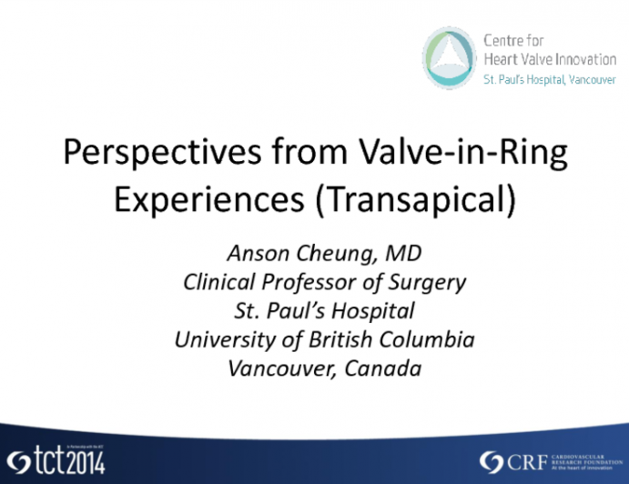 Perspectives from Valve-in-Ring Experiences (Transapical)