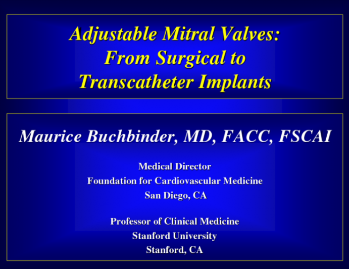 Adjustable Valves (Micardia and Others): From Surgical to Transcatheter Implants