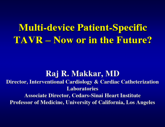 Multi-device Patient-Specific TAVR  Now or in the Future?