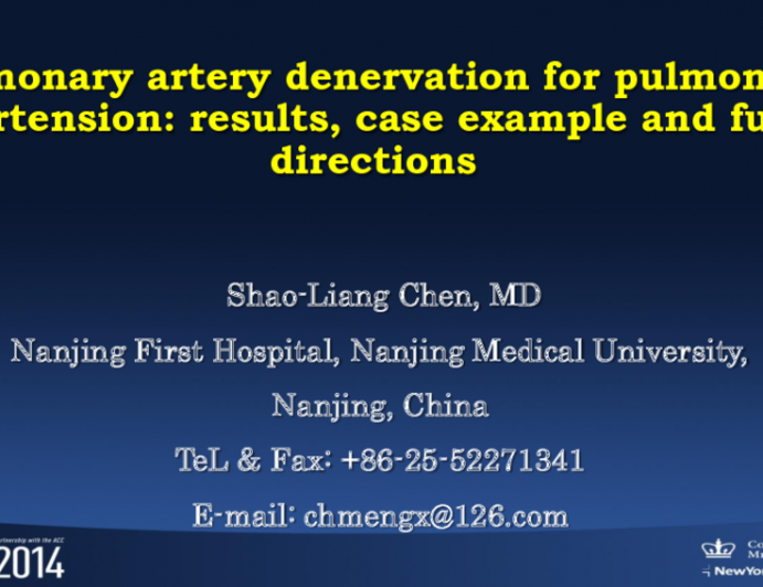 Pulmonary Artery Denervation for Pulmonary Hypertension: Results, Case Example, and Future Directions