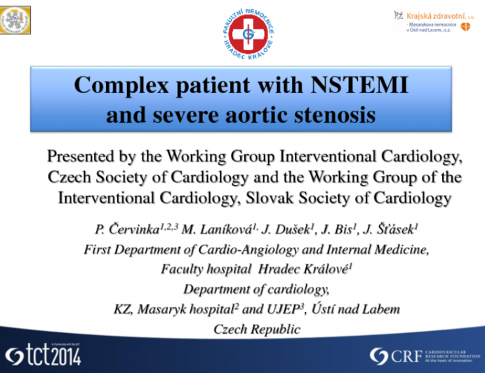 Case #1: Complex Patient with NSTEMI and Severe Aortic Stenosis