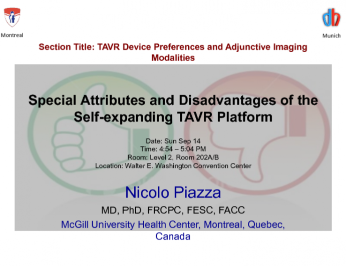 Special Attributes and Disadvantages of the Self-Expanding TAVR Platform