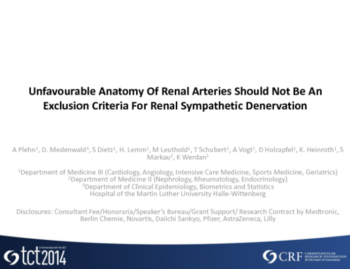 Unfavourable Anatomy Of Renal Arteries Should Not Be An Exclusion Criteria For Renal Sympathetic Denervation