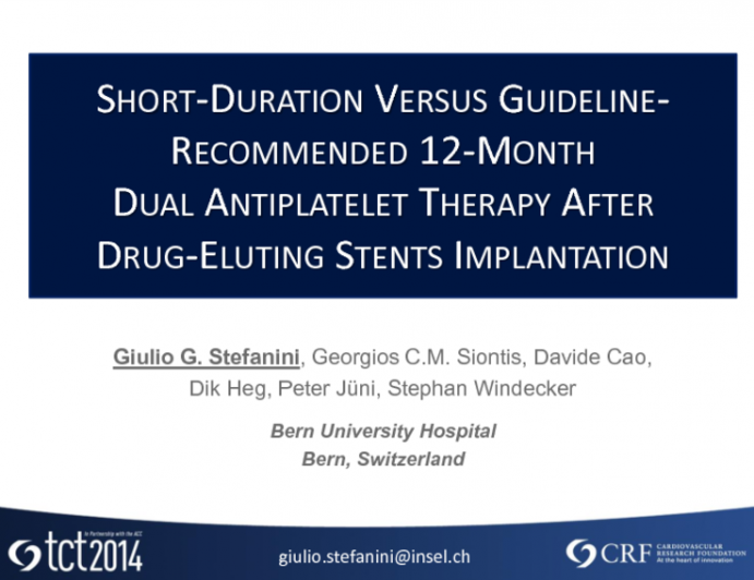 Short-Duration Versus Guideline-Recommended 12-Month Dual Antiplatelet Therapy After Drug-Eluting Stents Implantation