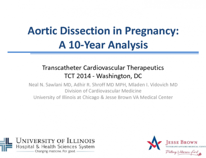 Aortic Dissection and Mortality During Pregnancy in the United States: A 10-Year Analysis