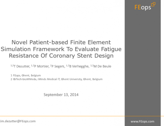 Novel Patient-based Finite Element Simulation Framework To Evaluate Fatigue Resistance Of Coronary Stent Design