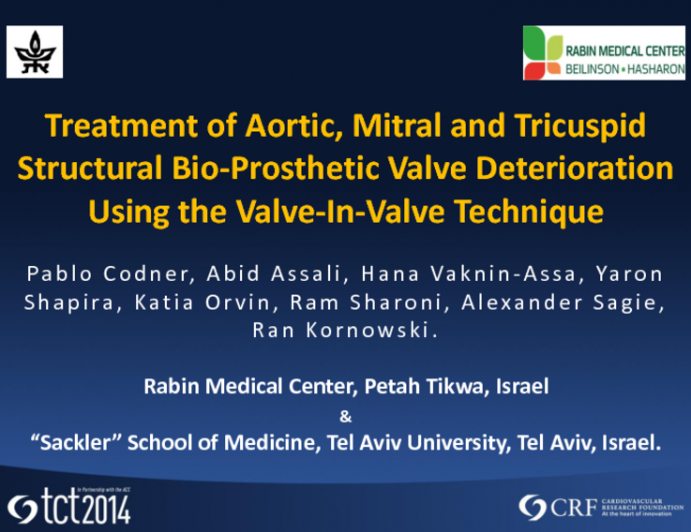 Treatment of Bio-Prosthetic Valve Deterioration Using The Valve-in-Valve Technique