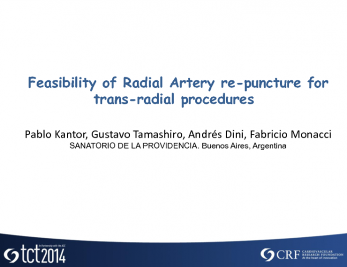 Feasibility of Radial Artery re-puncture for trans-radial procedures