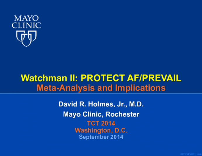 Watchman II: PROTECT-AF/PREVAIL Meta-analysis and Implications