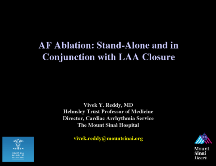 AF Ablation: Stand-Alone and in Conjunction with LAA Closure