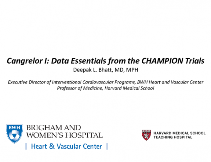 Cangrelor I: Data Essentials from the Champion Trials
