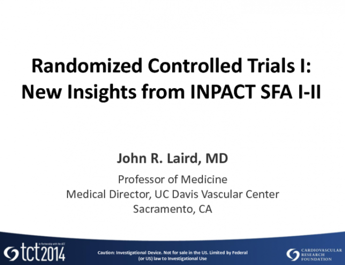 Randomized Controlled Trials I: New Insights From INPACT SFA II