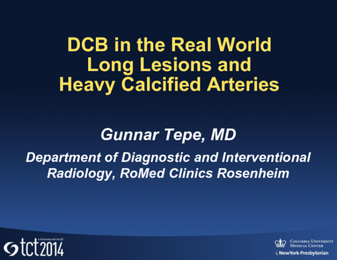 DCB Use in the Real World II: DCB for Long and Highly Calcified Vessels