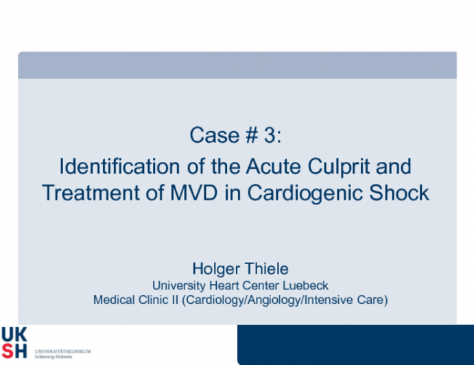 Case #3: Identification of the Acute Culprit and Treatment of MVD in Cardiogenic Shock