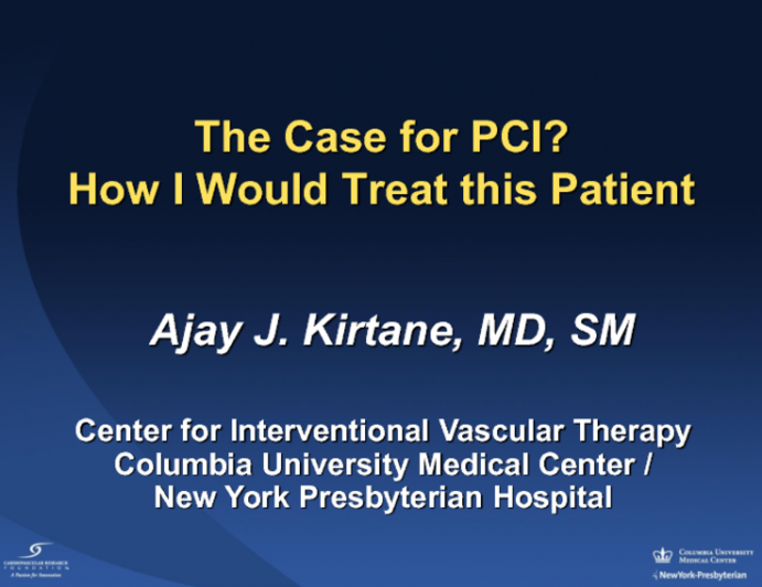 PCI Is Just as Good as CABG for This Patient but Lower Risk!