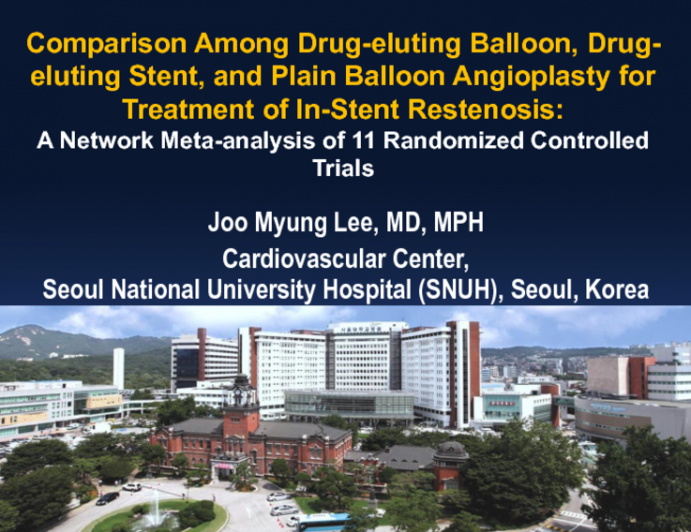 TCT 270: Comparison Among a Drug-Eluting Balloon, Drug-Eluting Stent, and Plain Balloon Angioplasty for Treatment of In-Stent Restenosis: A Network Meta-analysis of 11 Randomized Controlled Trials