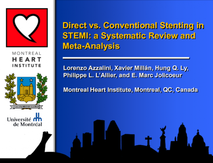 TCT 17: Direct Versus Conventional Stenting in ST-Elevation Myocardial Infarction: A Systematic Review and Meta-analysis